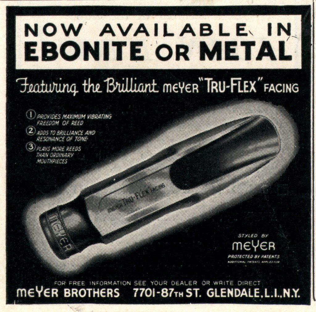 Meyer Bros mouthpiece 1938 hard rubber Nicolas Trefeil-1 Майер мундштук для альт саксофона